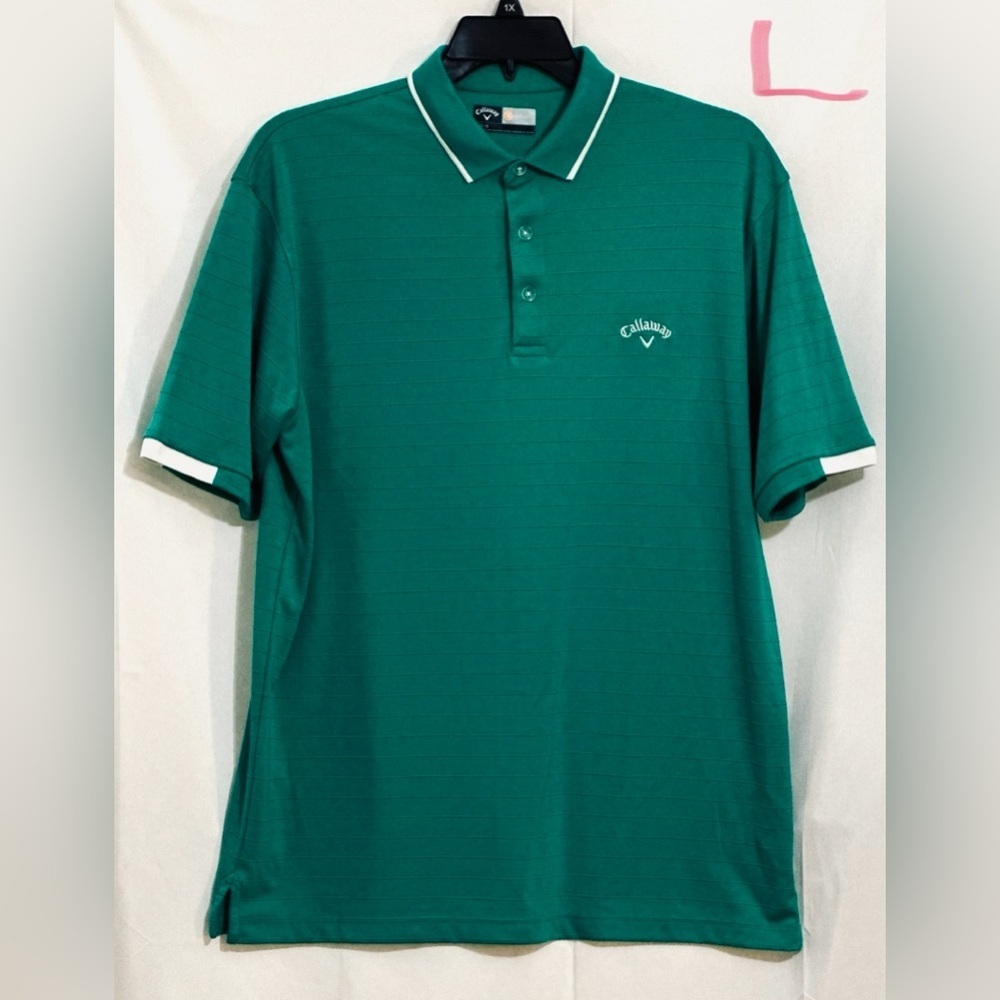 MENS GREEN & WHITE CALLAWAY GOLF ⛳️ POLO